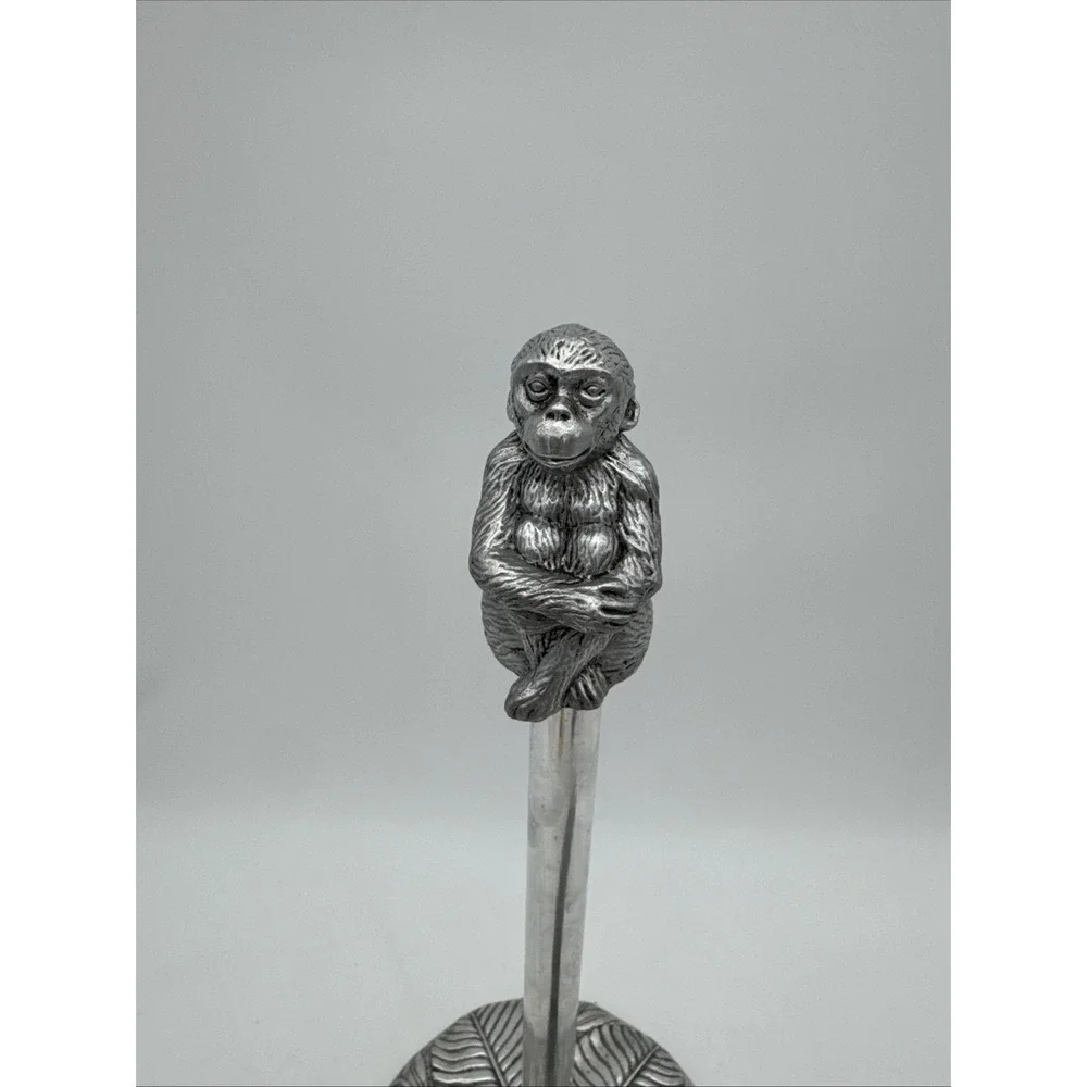 Arthur Court Silver Monkey Countertop Paper Towel Holder